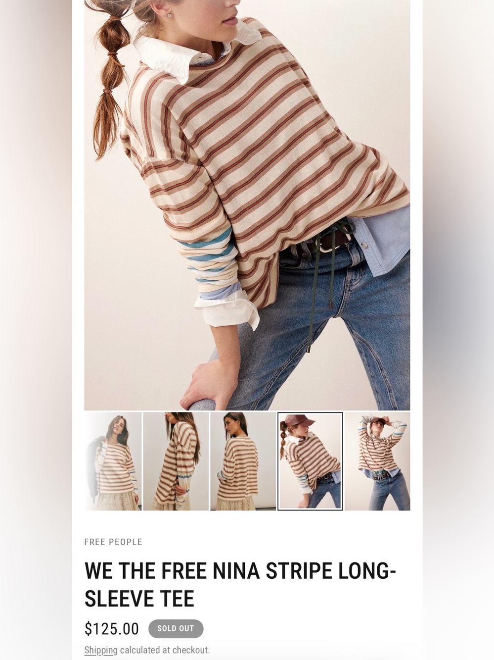 NWT-Free People “Nina” Long Sleeved Shirt - Picture 6 of 10